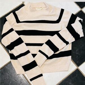 Ese O Ese Black and White Striped Sweater